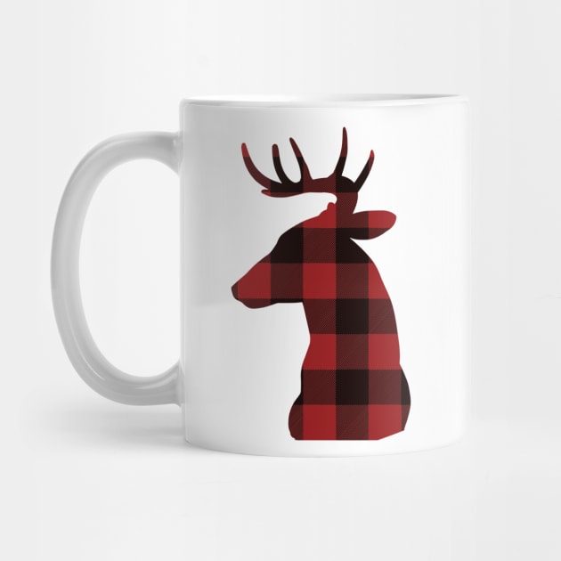 Christmas Deer Head by printonmerch